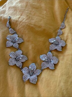 Vintage aurora borealis petal necklace